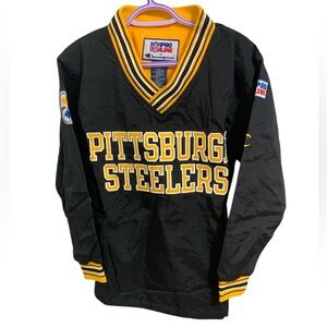 Vintage NFL Pittsburgh Steelers Champion Pro Line Windbreaker Jacket Youth Large